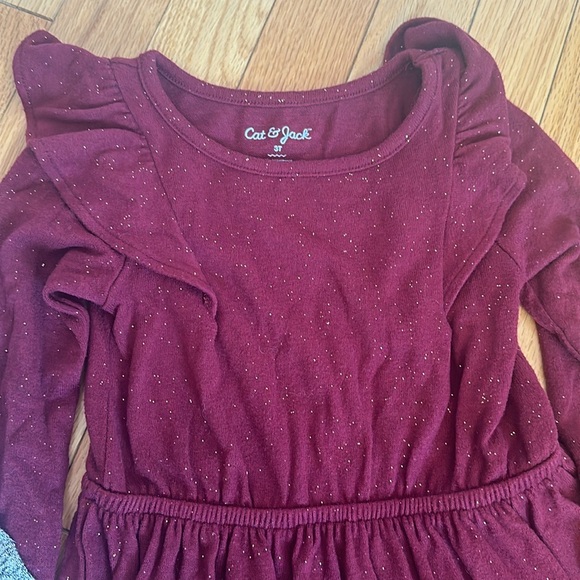 Cat and Jack Ruffle shoulder Sweater Dress (2) - Picture 2 of 3